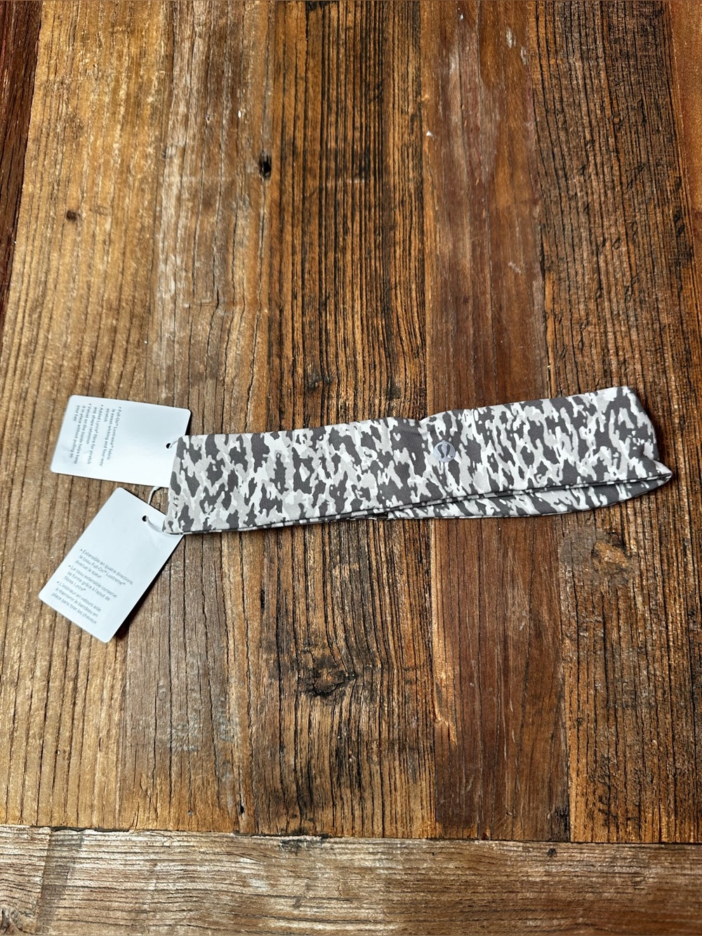 lululemon athletica Gray Camo Wide Headband
